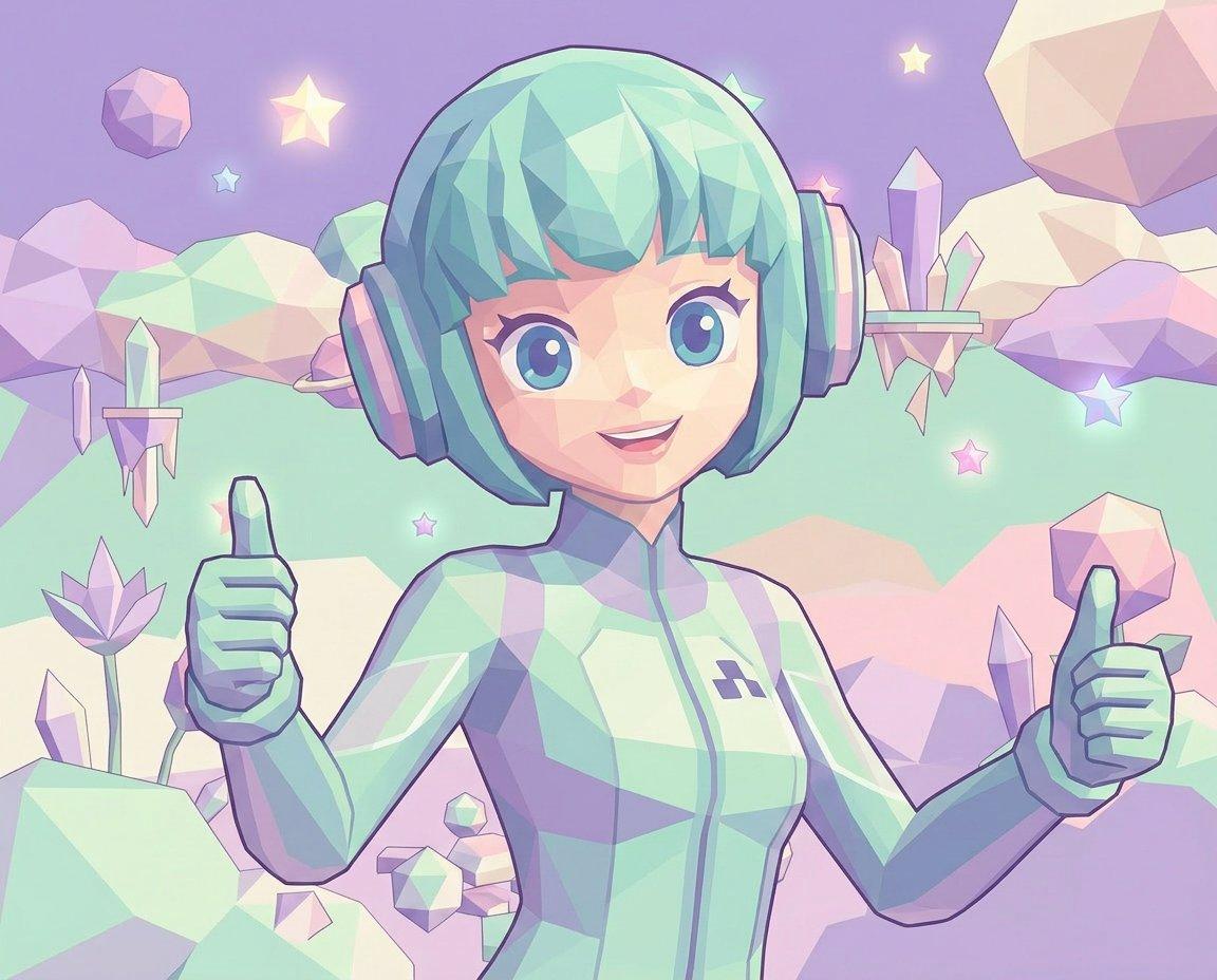 Low-Poly Geometric Character Art