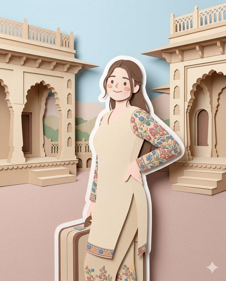Layered Papercraft Diorama Prompt