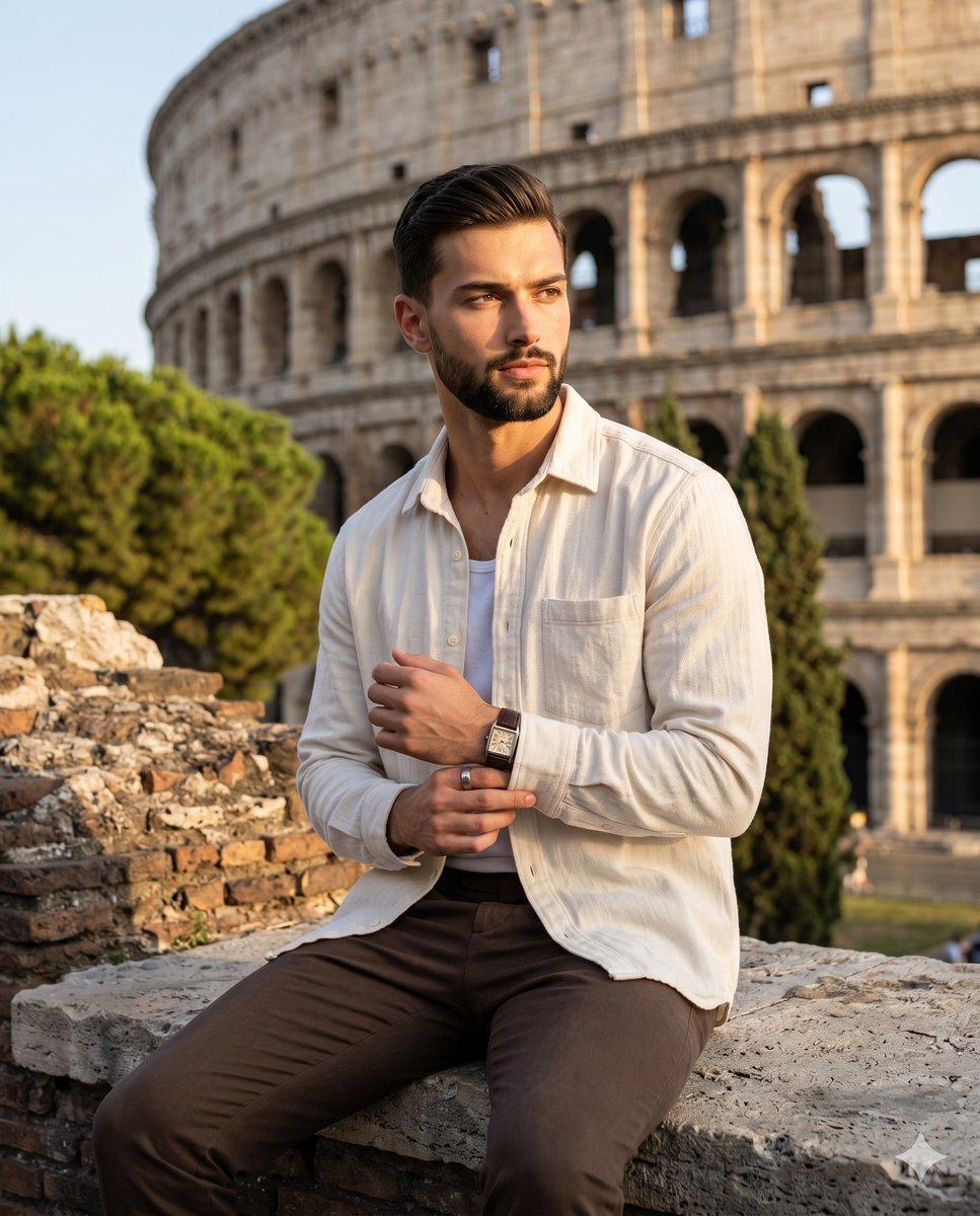 Golden Hour Colosseum Travel Portrait