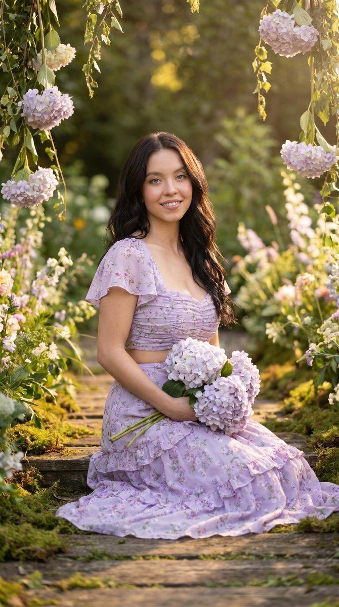 Cottagecore Garden Path Portrait