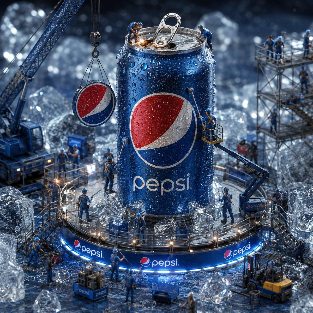 Miniature Workers Giant Soda Can