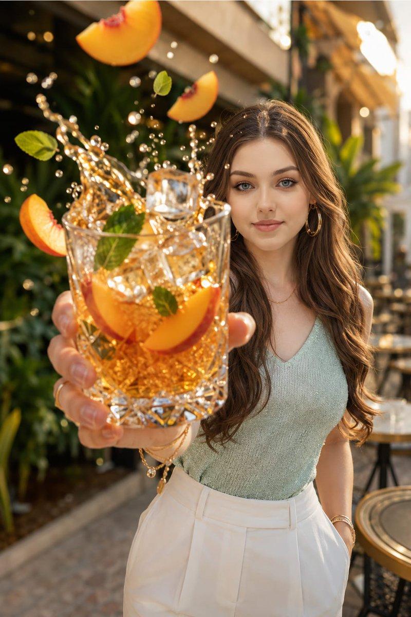 Luxury Beverage Portrait with Frozen Splash