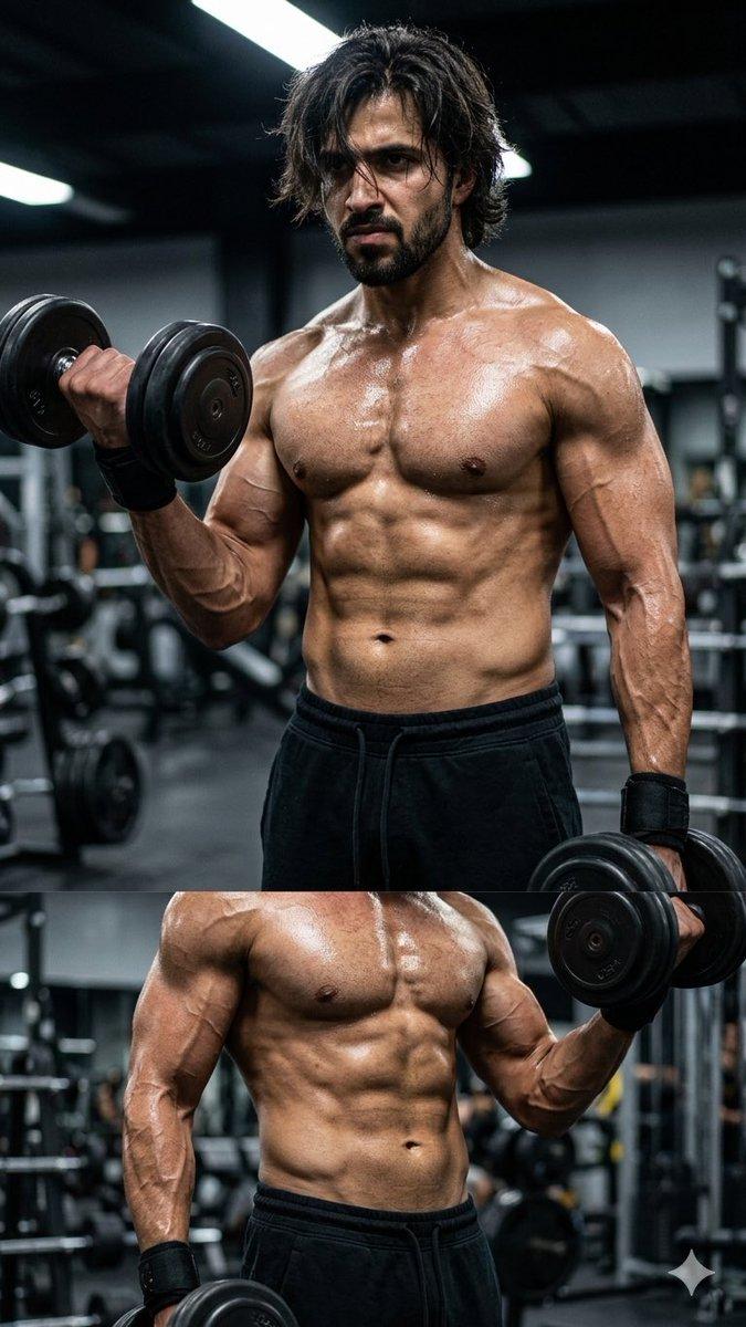 Cinematic Intense Gym Session Portrait