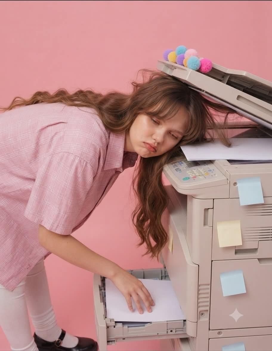 Pink Monochromatic Office Fashion Editorial