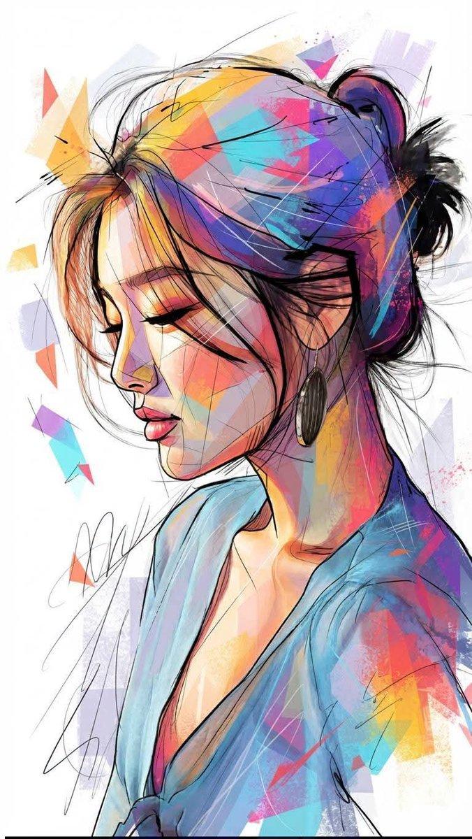 Contemporary Mixed-Media Portrait Art
