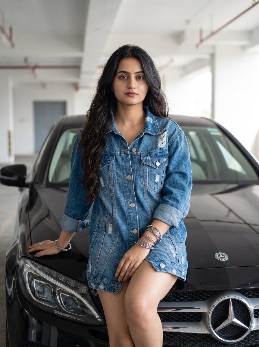 Cinematic Fashion Portrait with Luxury Car