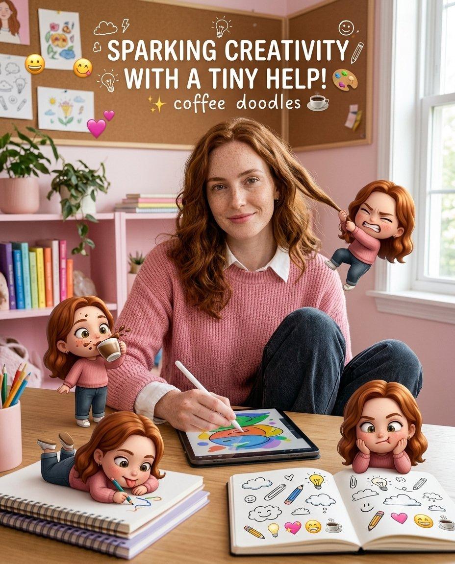 Creative Character in Pink Office