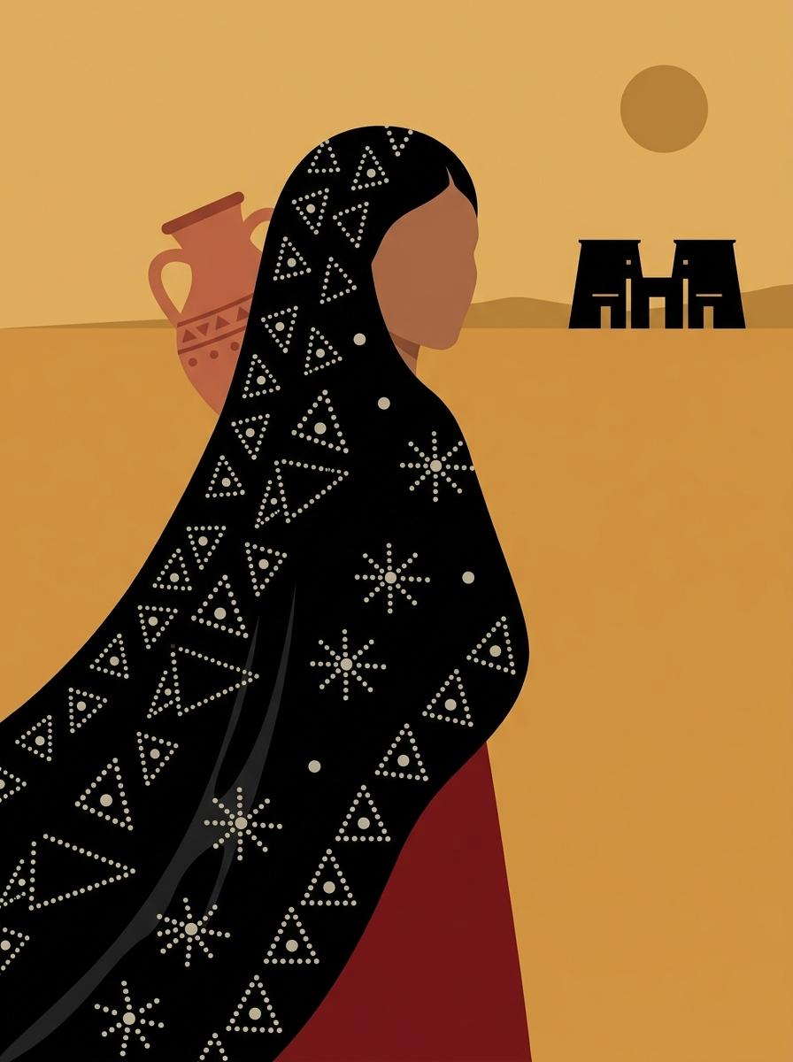 Sa'idi Egyptian Woman Vector Illustration