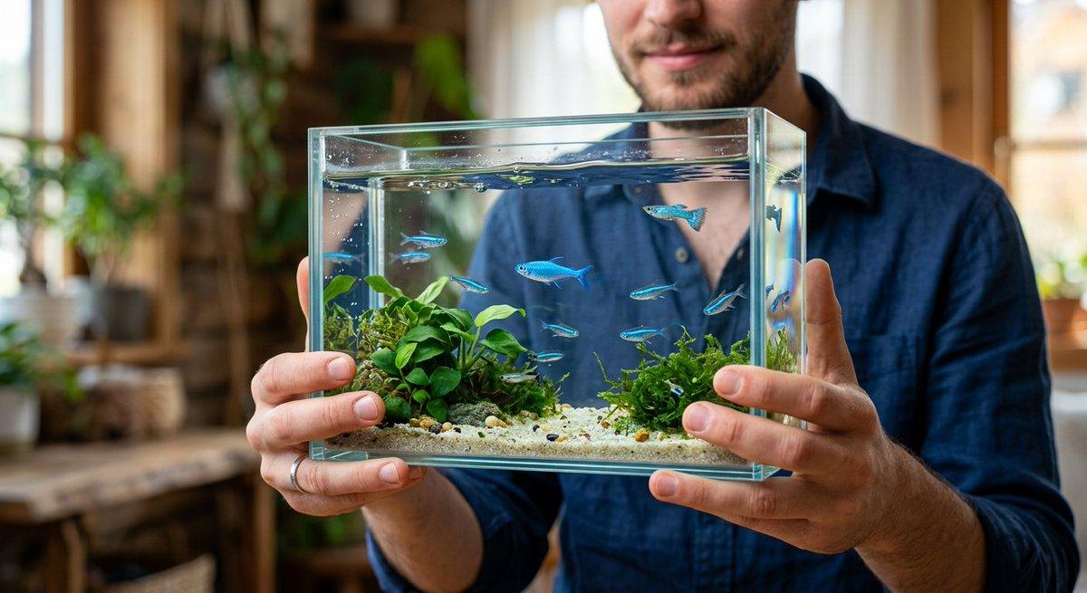 Crystal Water Floating Aquarium Portrait