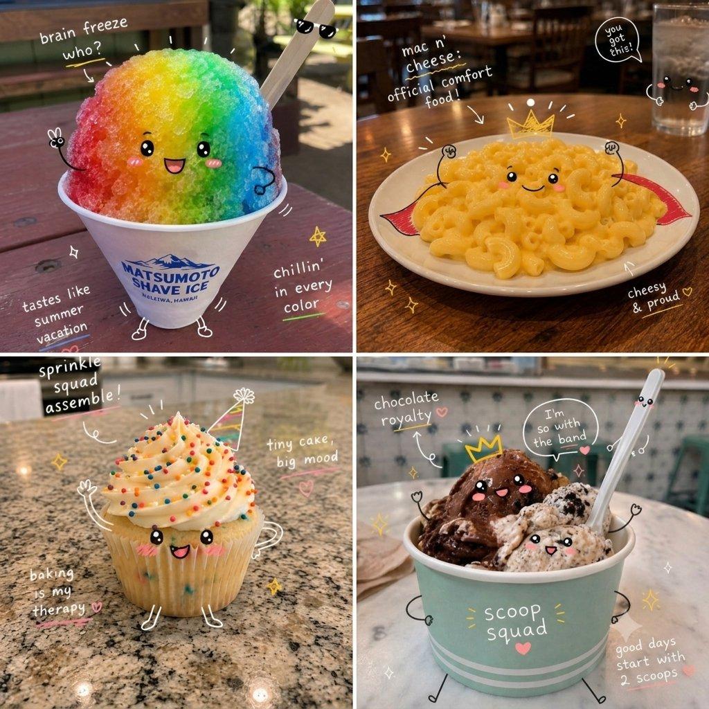 Kawaii Doodle Food Transformation