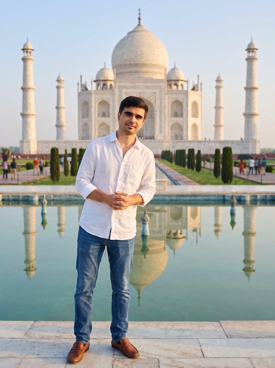 Taj Mahal Travel Portrait