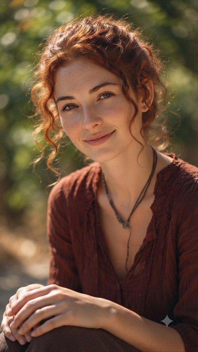 Curly Auburn Hair Portraits