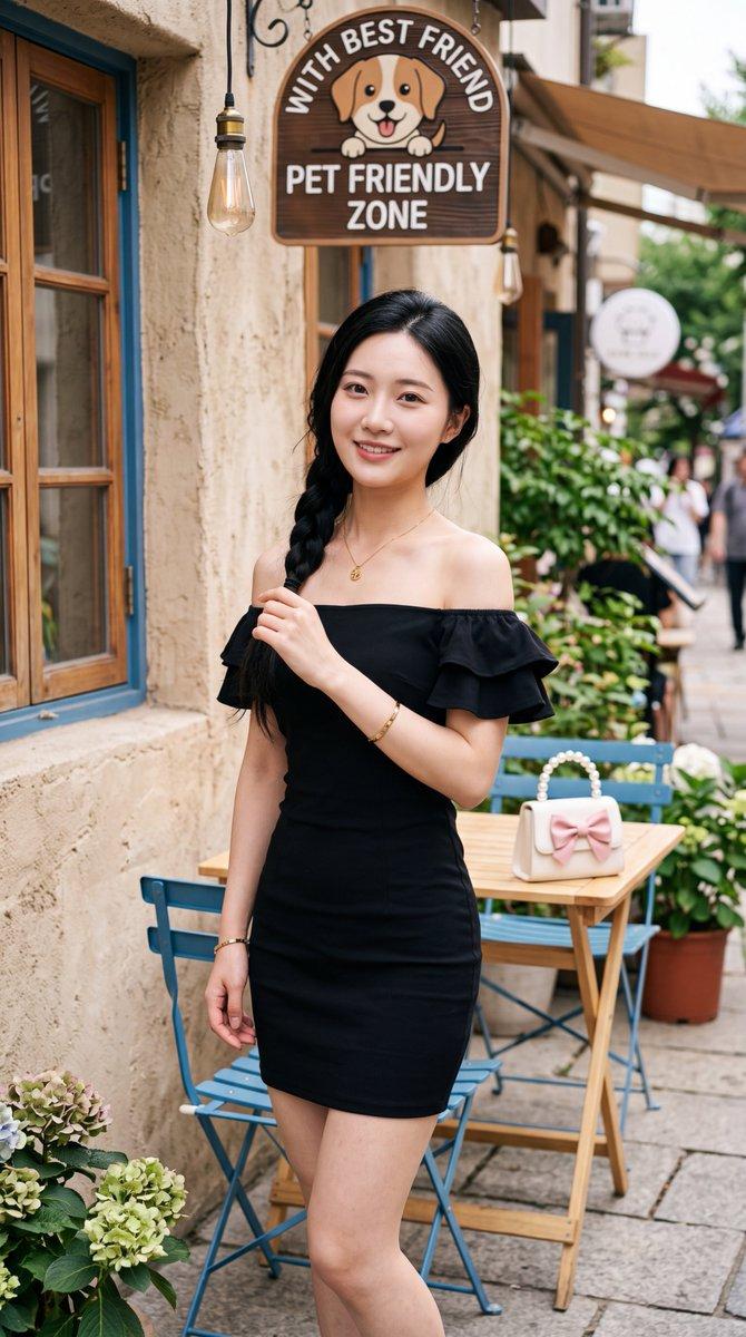 East Asian Woman in Café