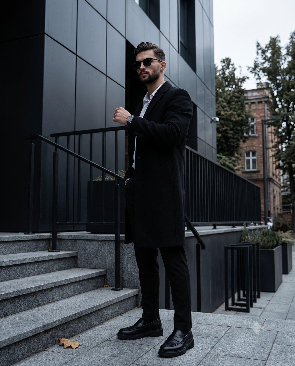 Dark Academia Urban Street Male Portrait