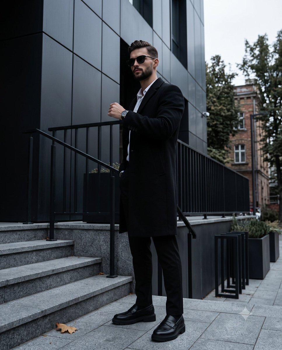 Dark Academia Urban Street Male Portrait