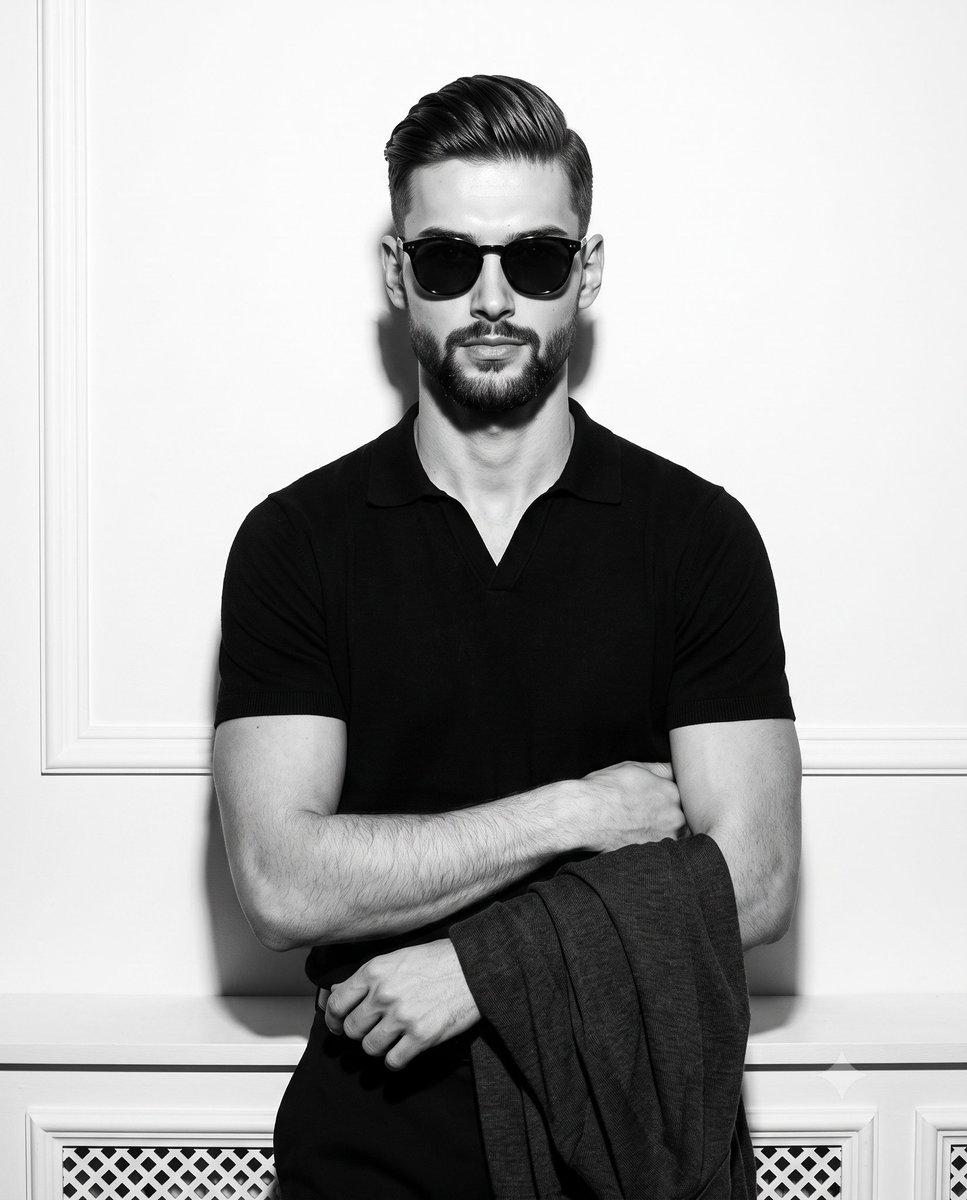 Monochromatic Editorial Male Portrait