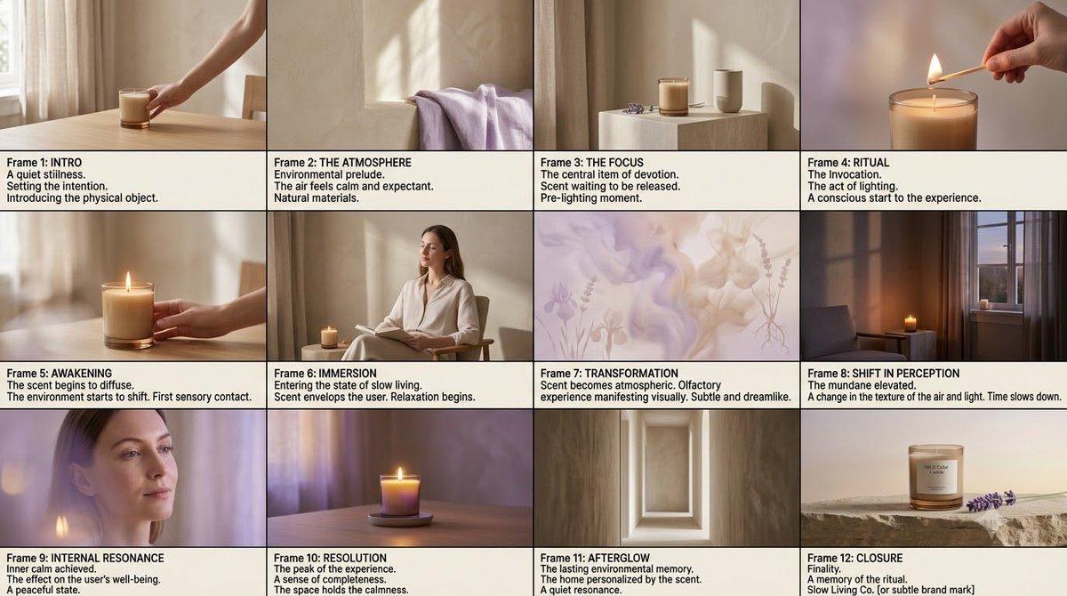 Luxury Fragrance Storyboard Layout