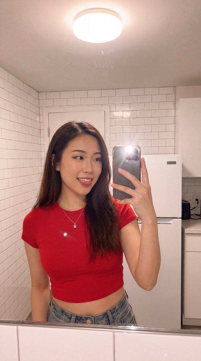 Playful Mirror Selfie Portrait