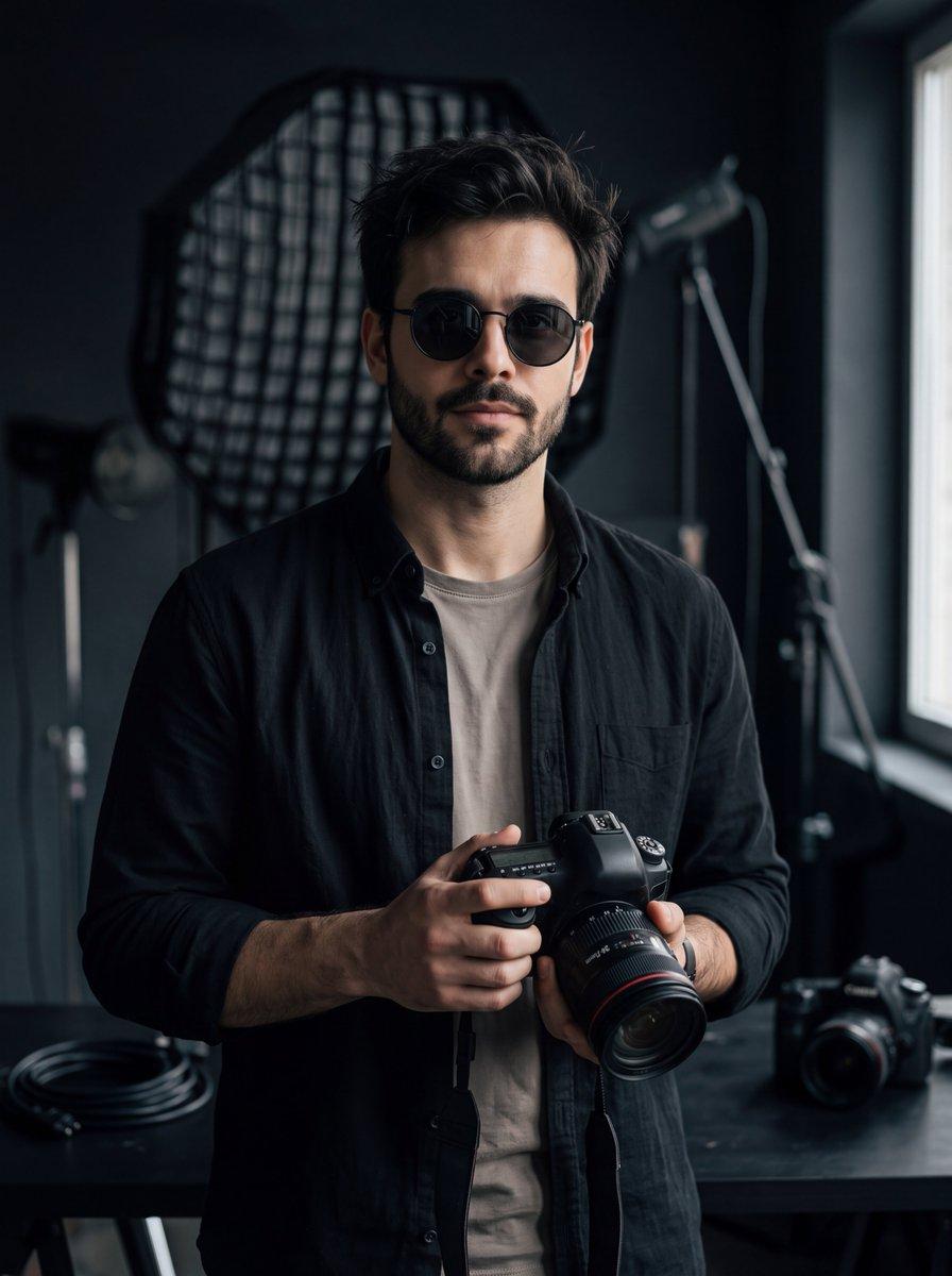 Cinematic Photographer Studio Portrait