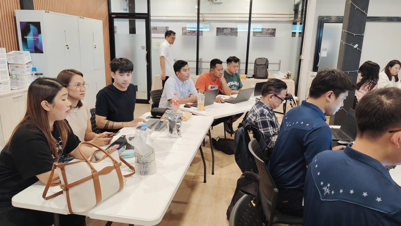 บรรยากาศการอบรม AI ให้องค์กร