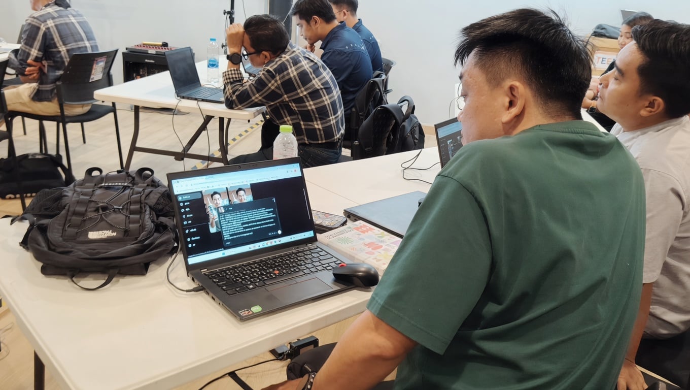 บรรยากาศการอบรม AI ให้องค์กร